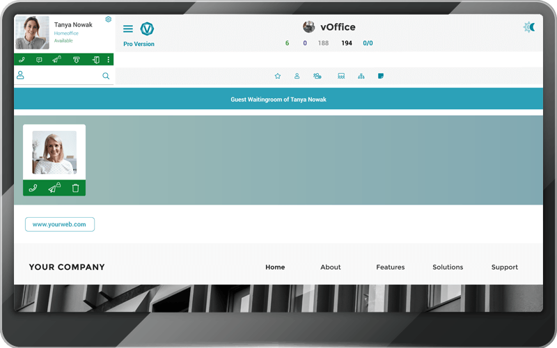 vOffice virtual waiting room